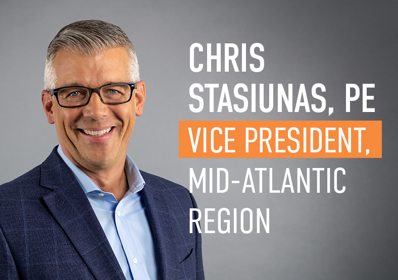 Chris Stasiunas, PE Promoted to Vice President, Mid-Atlantic Region