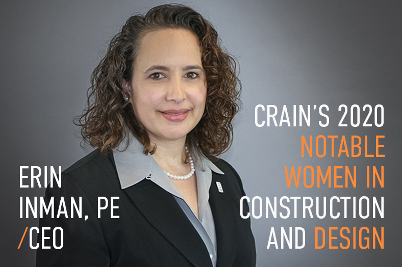 President & CEO, Erin Inman, Recognized in Crain’s 2020 Notable Women in Construction and Design