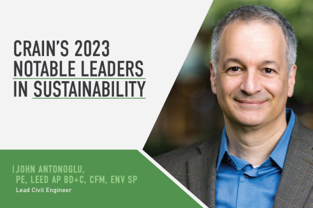 John Antonoglu Named to Crain's List of Notable Leaders in Sustainability