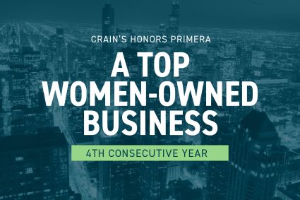 Primera Named a Top Women-Owned Business by Crain’s for Fourth Consecutive Year
