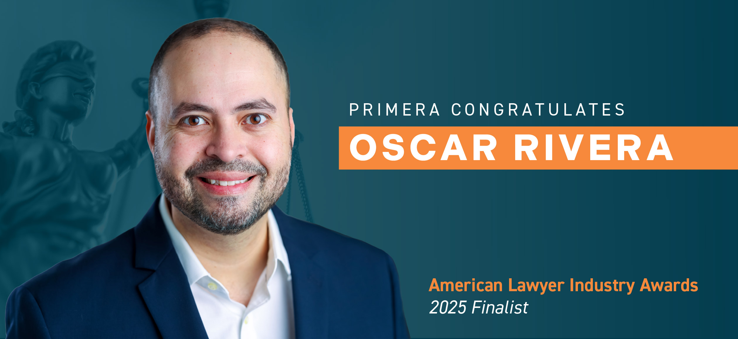 Congratulations to Oscar Rivera, American Lawyer Industry Awards Finalist